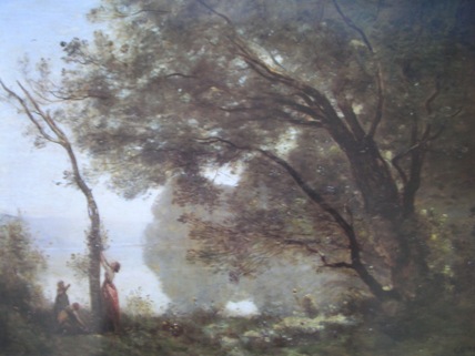 【買激安】（モルトフォンテーヌの追憶）　　カミーユ・コロー　　1864年作 《プリハード社製複製画》　　　豪華木枠額装 絵画、工芸品